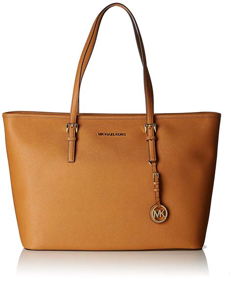 michael kors jet set saffiano leather medium travel tote